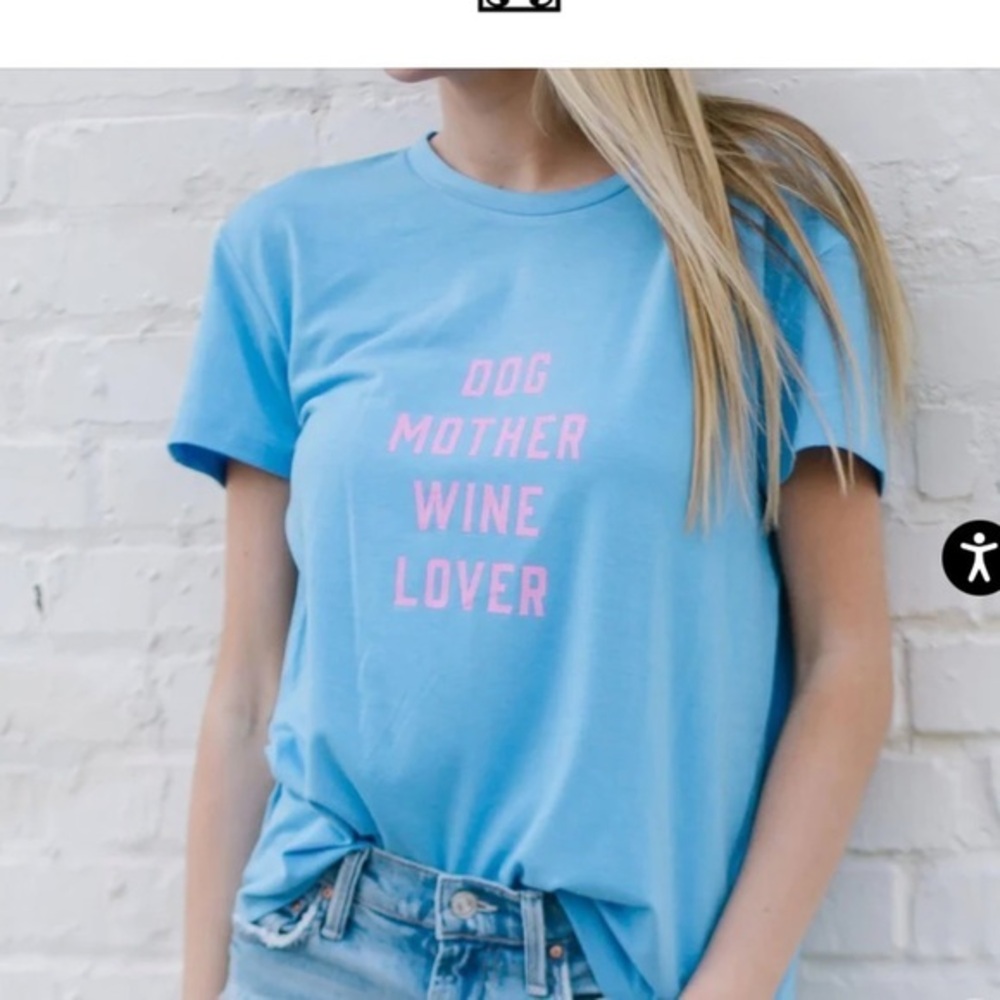Mary Square Dog Mother Wine Lover Tee XXL. NWT-A76